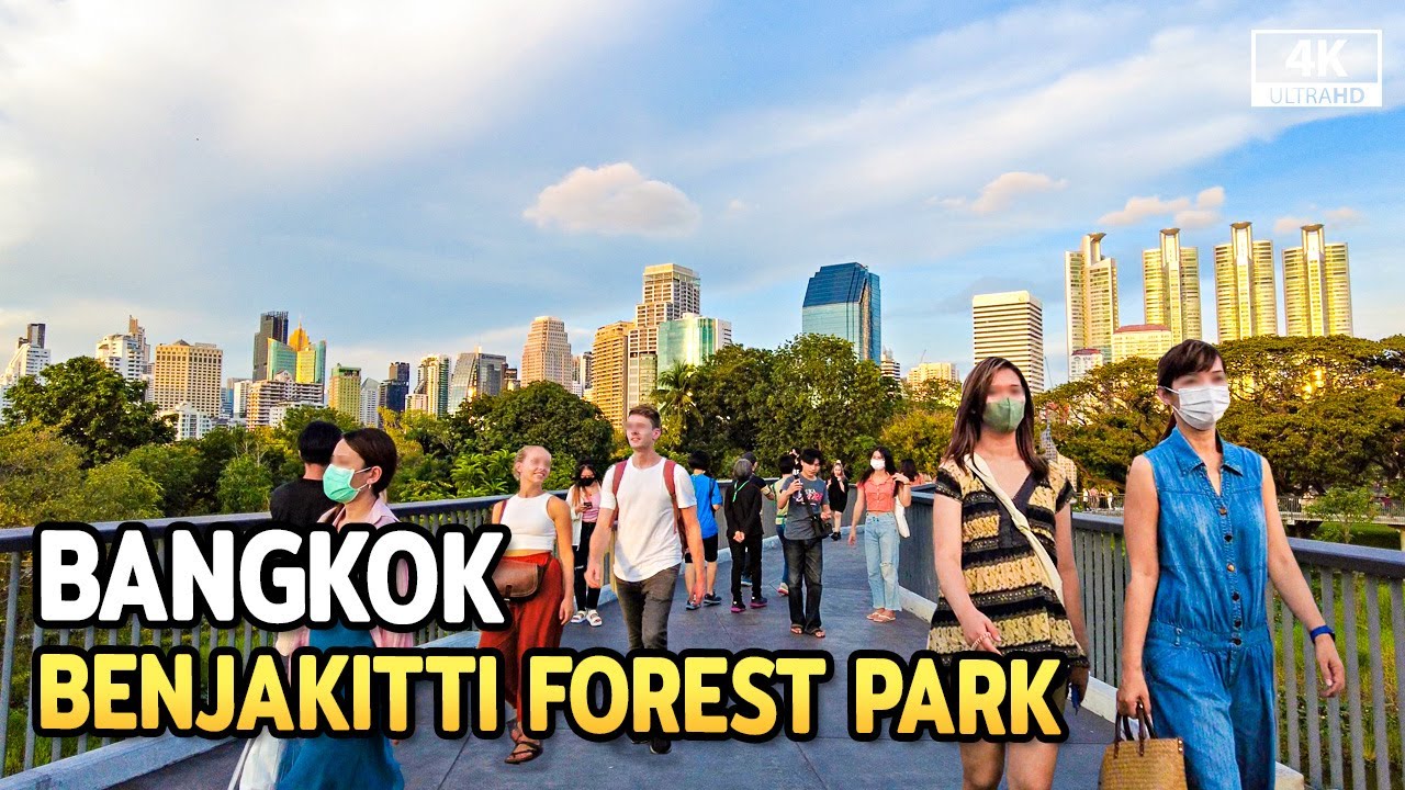 Bangkok Must-Visit Tourist Place at Benjakitti Forest Park [4K]