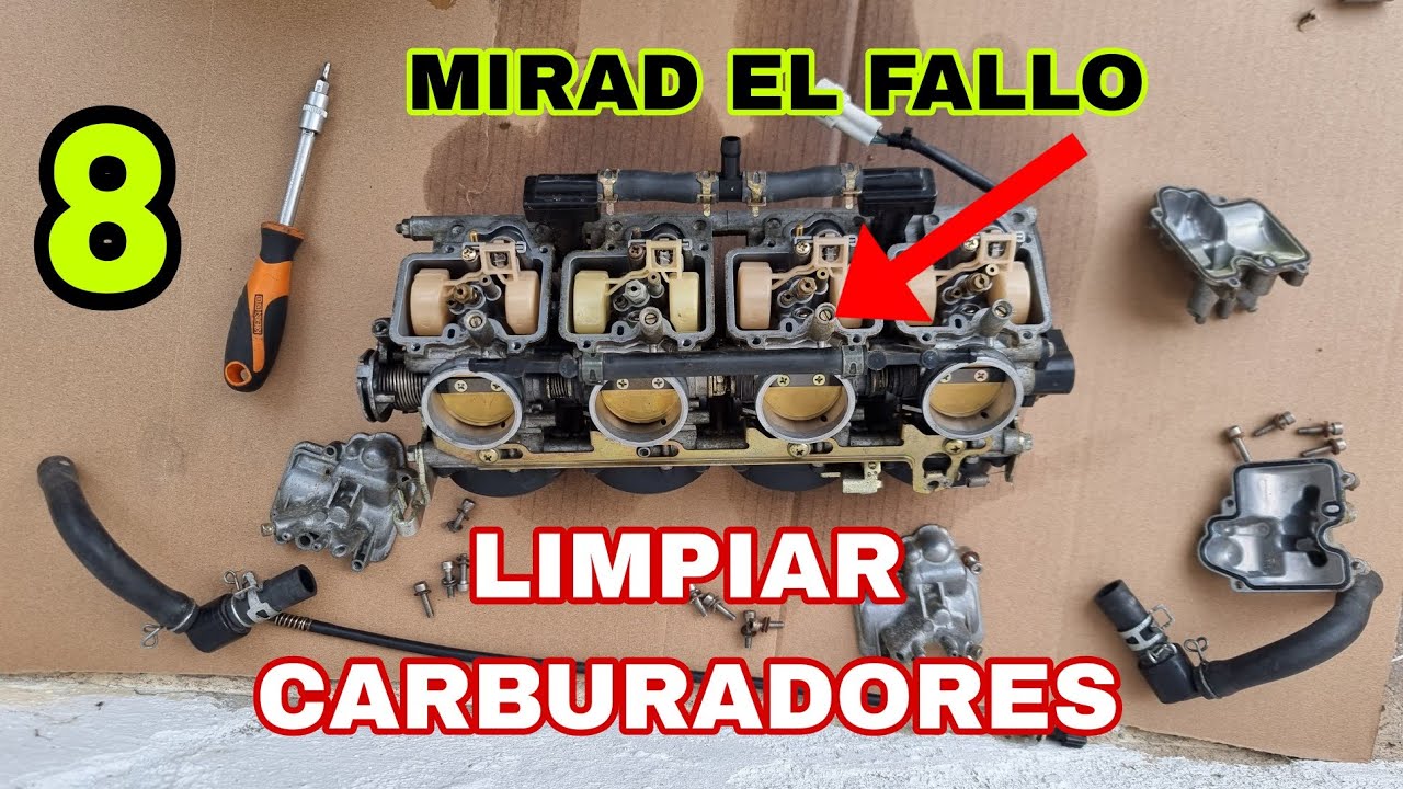 8 Cómo Limpiar carburadores moto 🛠️ Yamaha R6 Tetris 💀Moto parada muchos años.