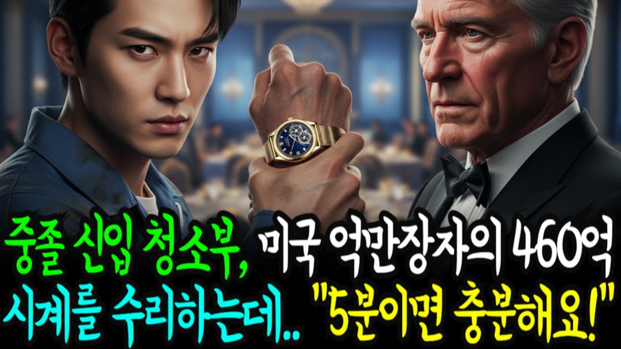 중졸 신입 청소부, 미국 억만장자의 460억시계를 수리하는데.. “5분이면 충분해요!”