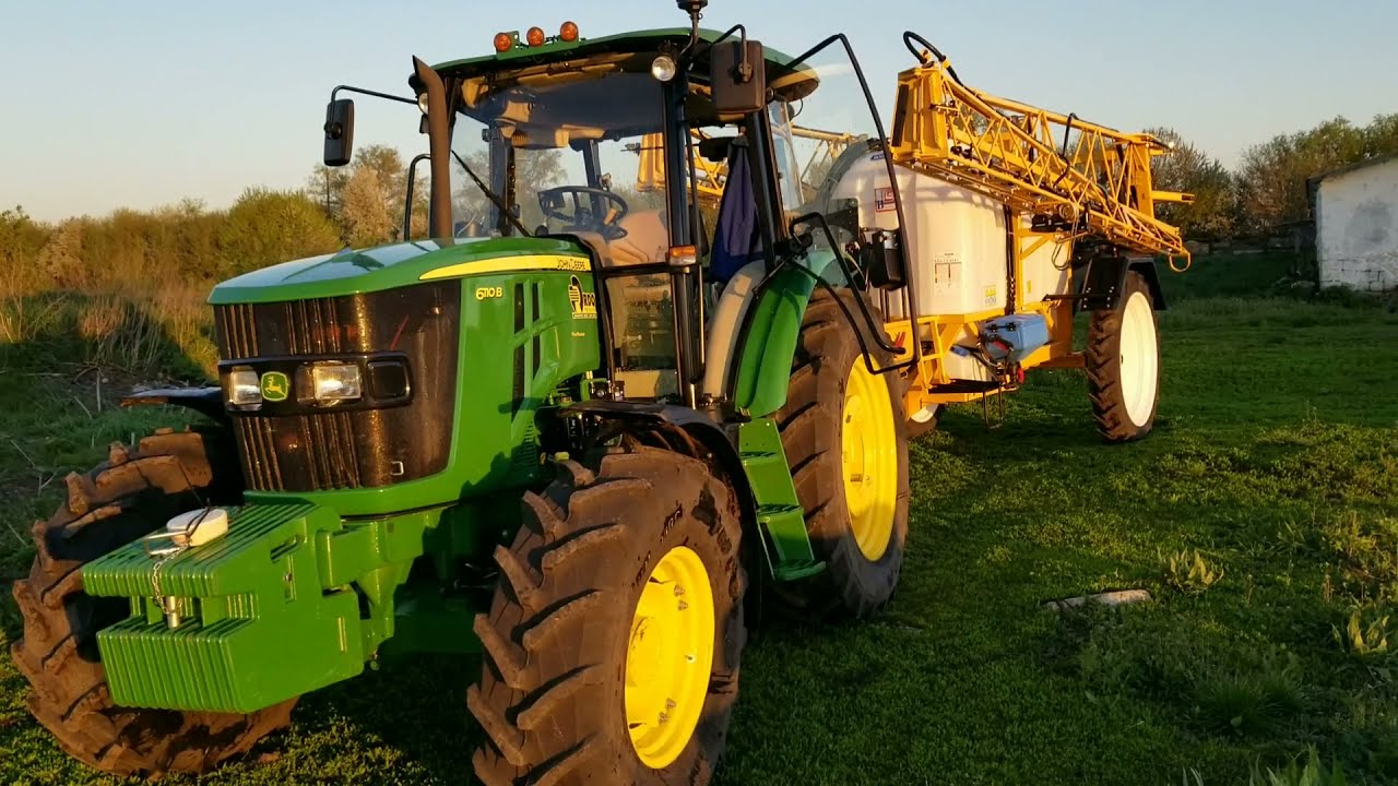 Нове придбання. John Deere 6110b + обприскувач Богуслав Титан.