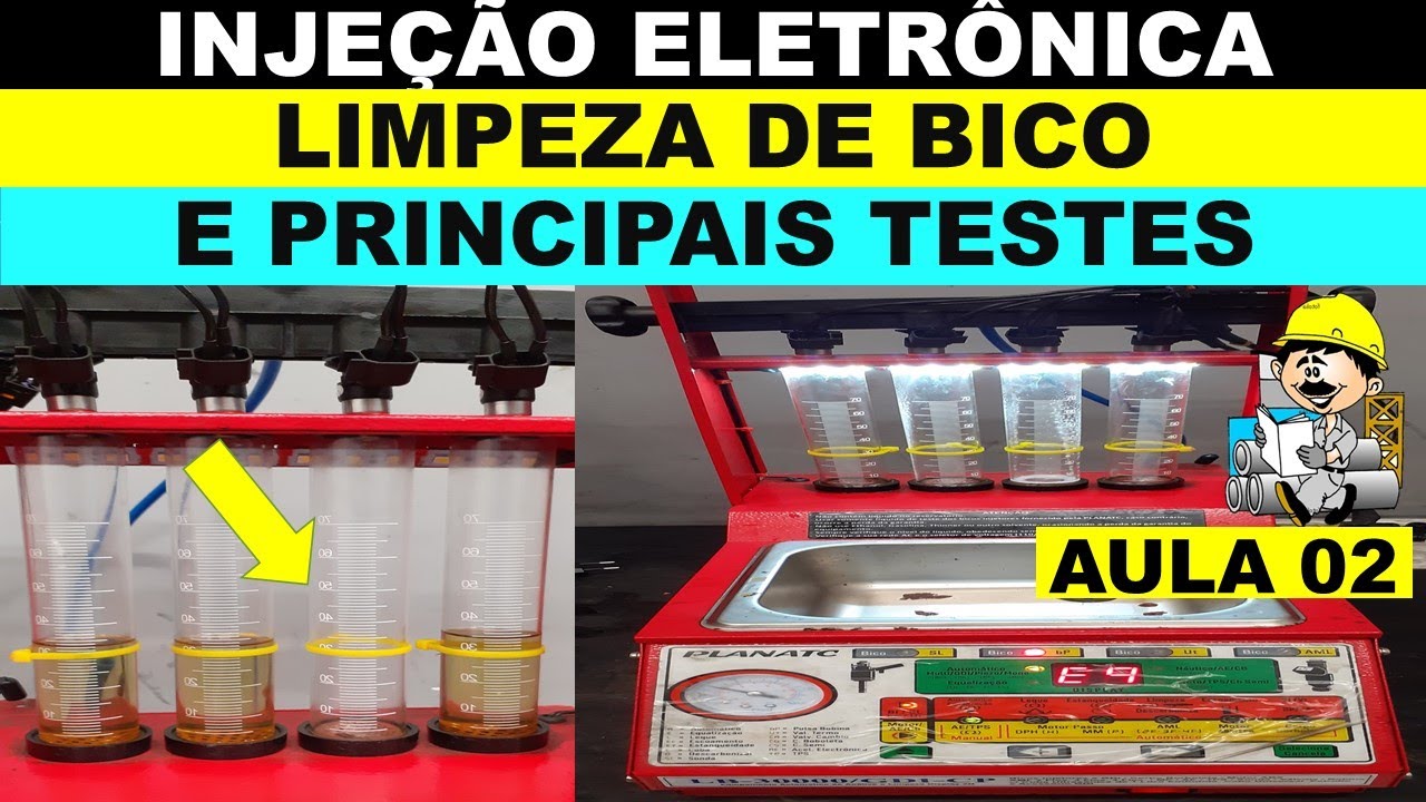 Aula de inje&ccedil;&atilde;o eletr&ocirc;nica, como testar bico injetor na m&aacute;quina Planatc, como &eacute; a limpeza de bico?