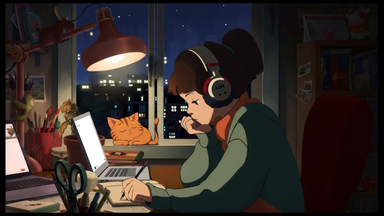 Rainy Night Lofi Study Beats 🌧️ | Relaxing Instrumental Music
