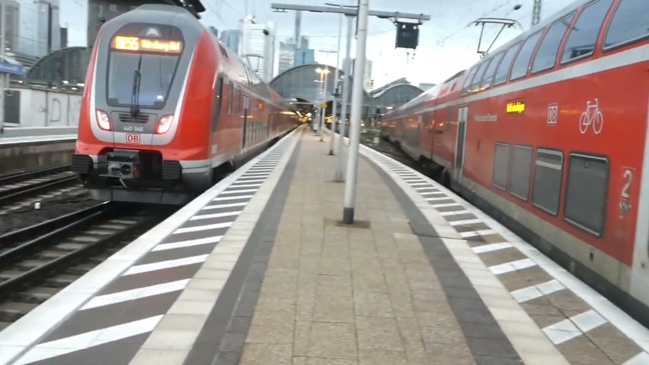 EC, ICE, RE en Frankfurt am Main Hbf,22/12/23,8:00-9:00