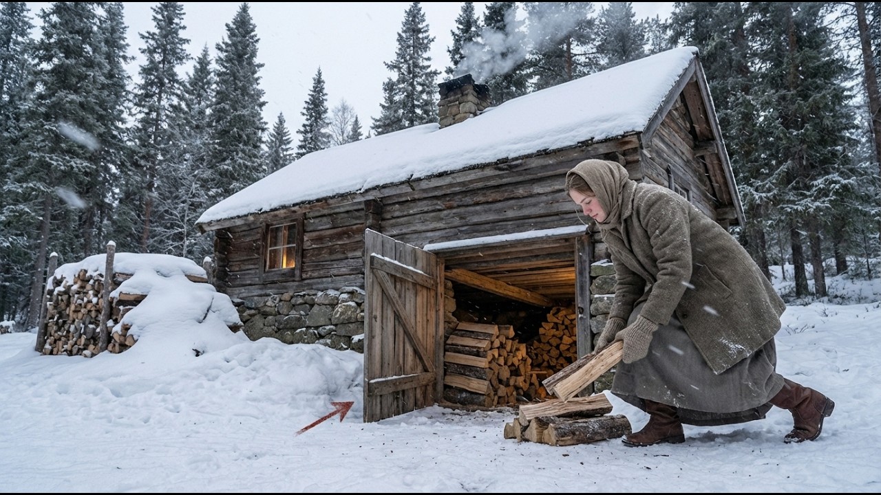She Built a Hidden Woodshed Beneath Her Cabin — Until Winter Couldn’t Touch Her Firewood