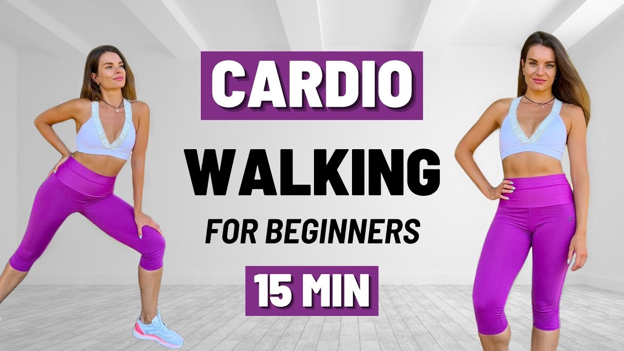 BURN FAT in 15 Min: Beginner CARDIO WALKING Workout at Home