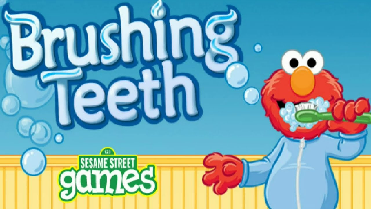 Sesame Street Elmo Brushing Teeth Kids Game Children Hygiene Education