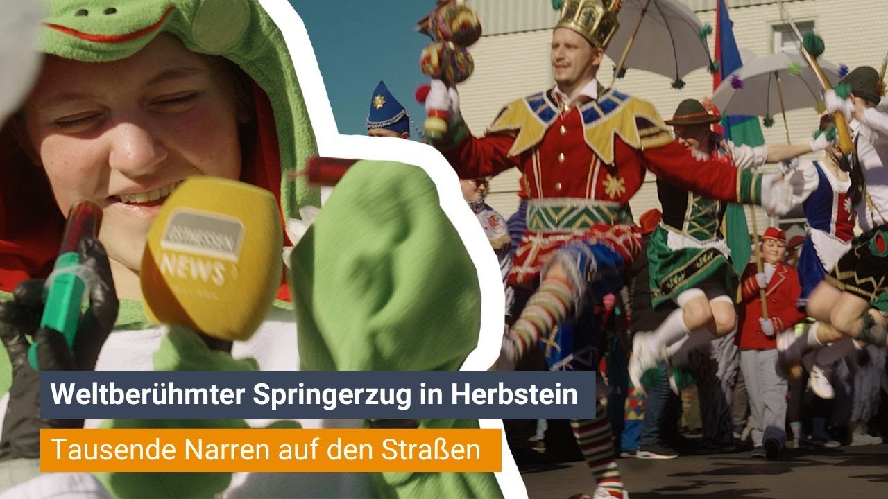 HERBSTEIN: Weltberühmter Springerzug mit tausenden Narren