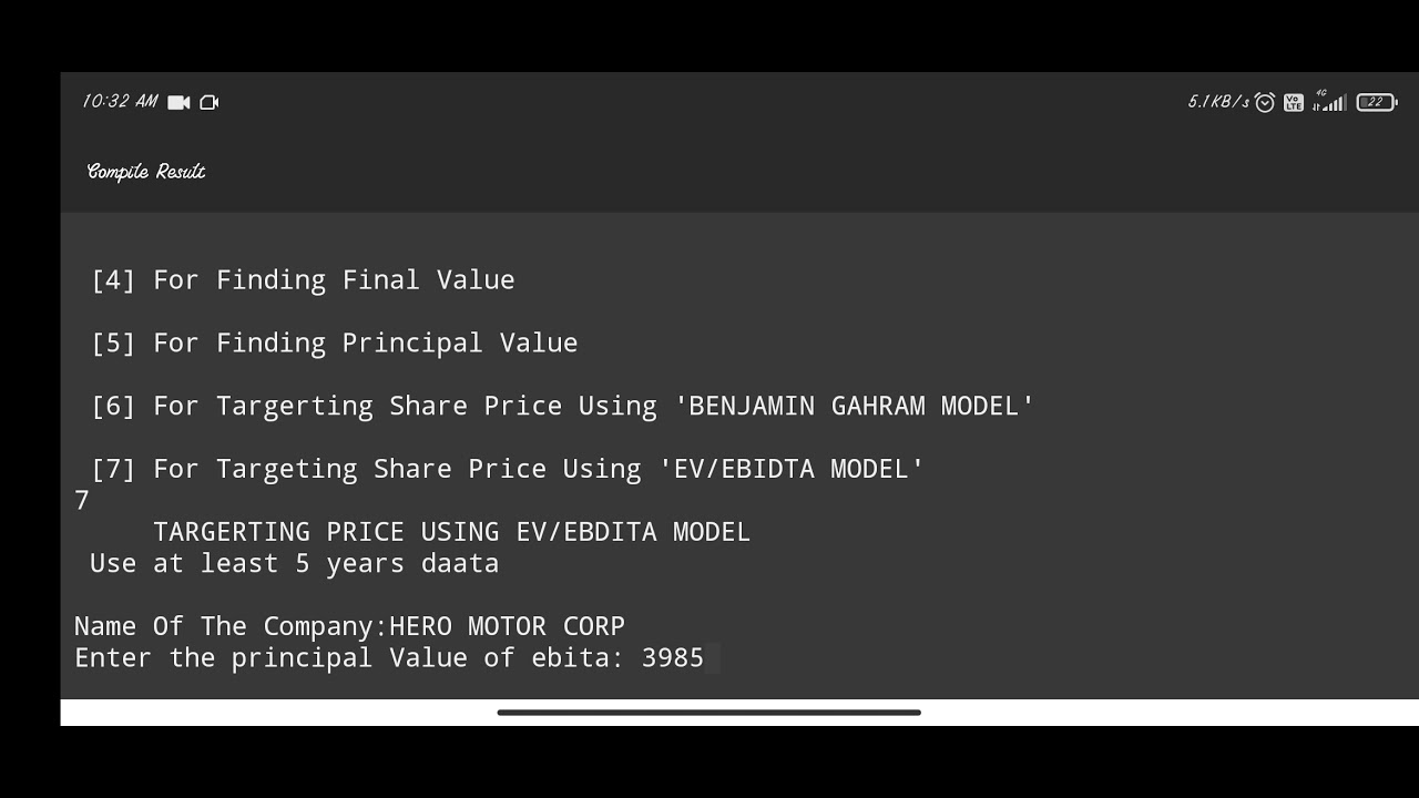 TARGETING SHARE  PRICE USING C LANGUAGE CODES.
