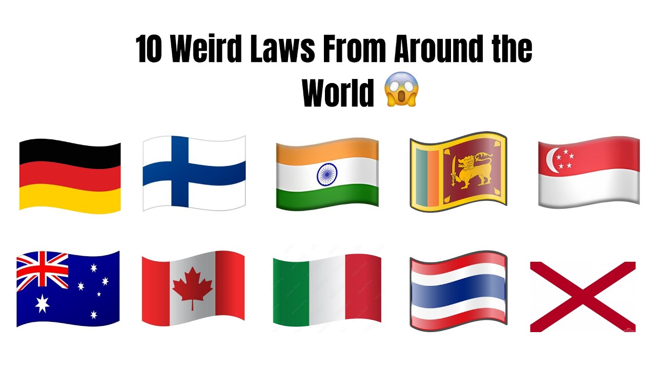 10 Weird Laws That Actually Exist in 1 minute 😳