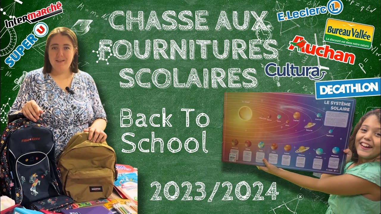 BACK TO SCHOOL 2024-2025 // CHASSE AUX FOURNITURES SCOLAIRES pour Lina CM1, Manel CE2 et Massine MS