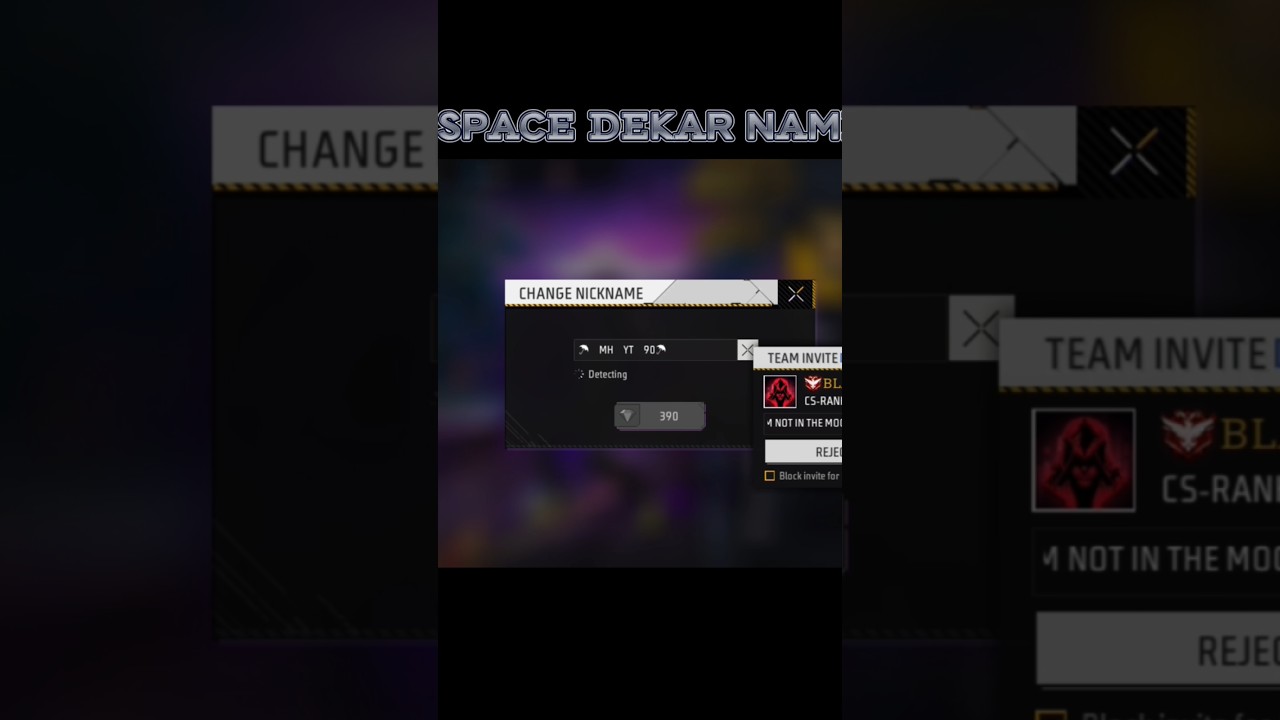 How to write name by creating space in Free Fire || How to change name by creating space in Free ...