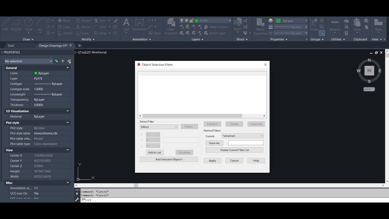 Filter Command شرح أمر فلتر في اوتوكاد
