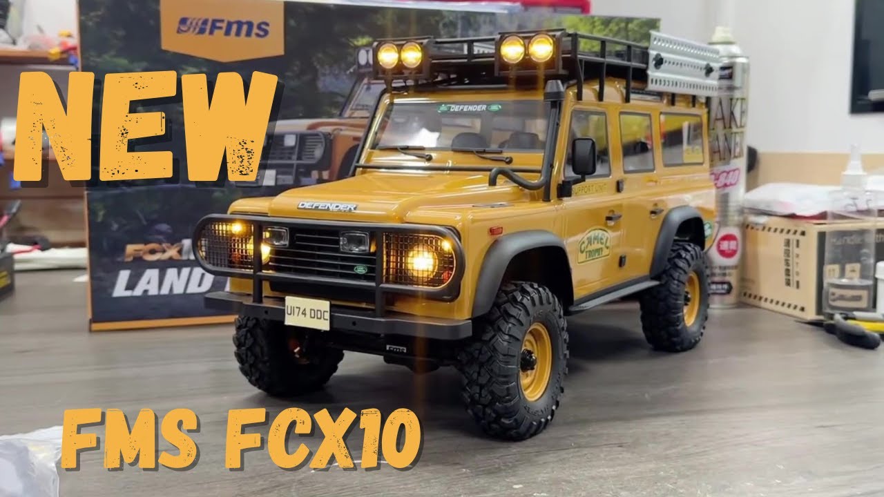 NEW 1/10 LAND ROVER DEFENDER  FMS FCX10 EDITION Camel Trophy  aventura 4x4 OFF-ROAD