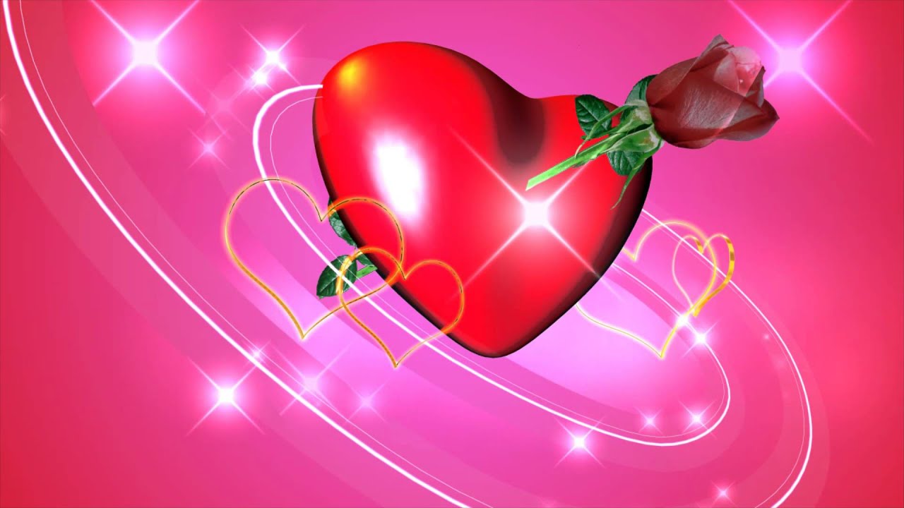 I love You Background video animation