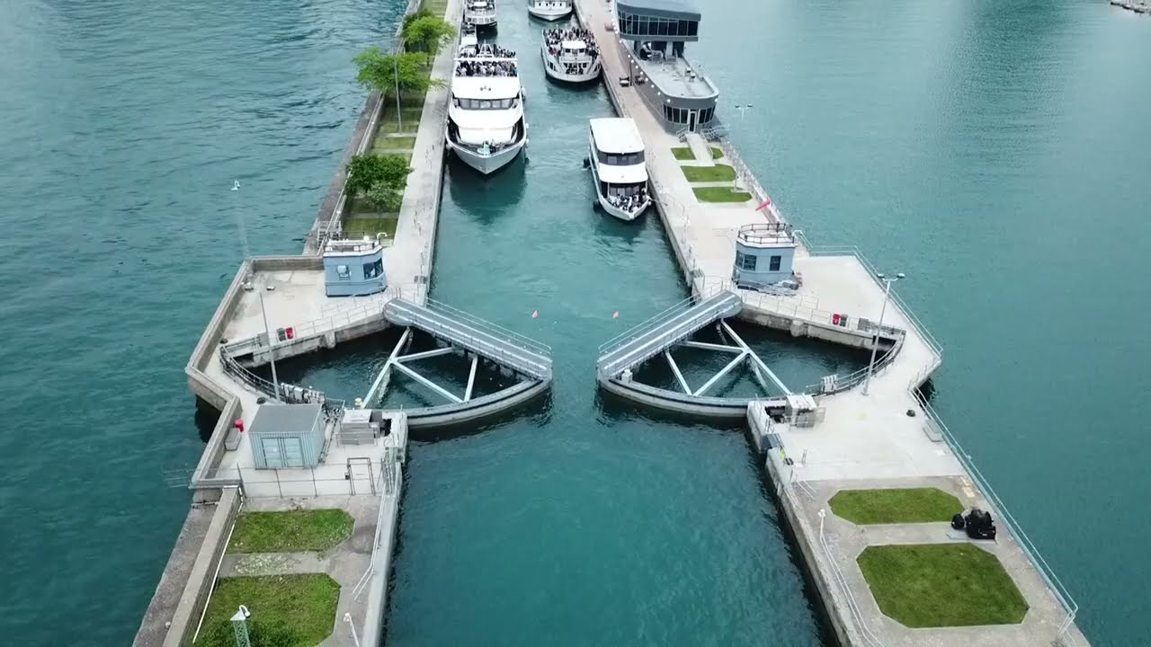 Vessel Sailing on Lake Michigan Lakefront