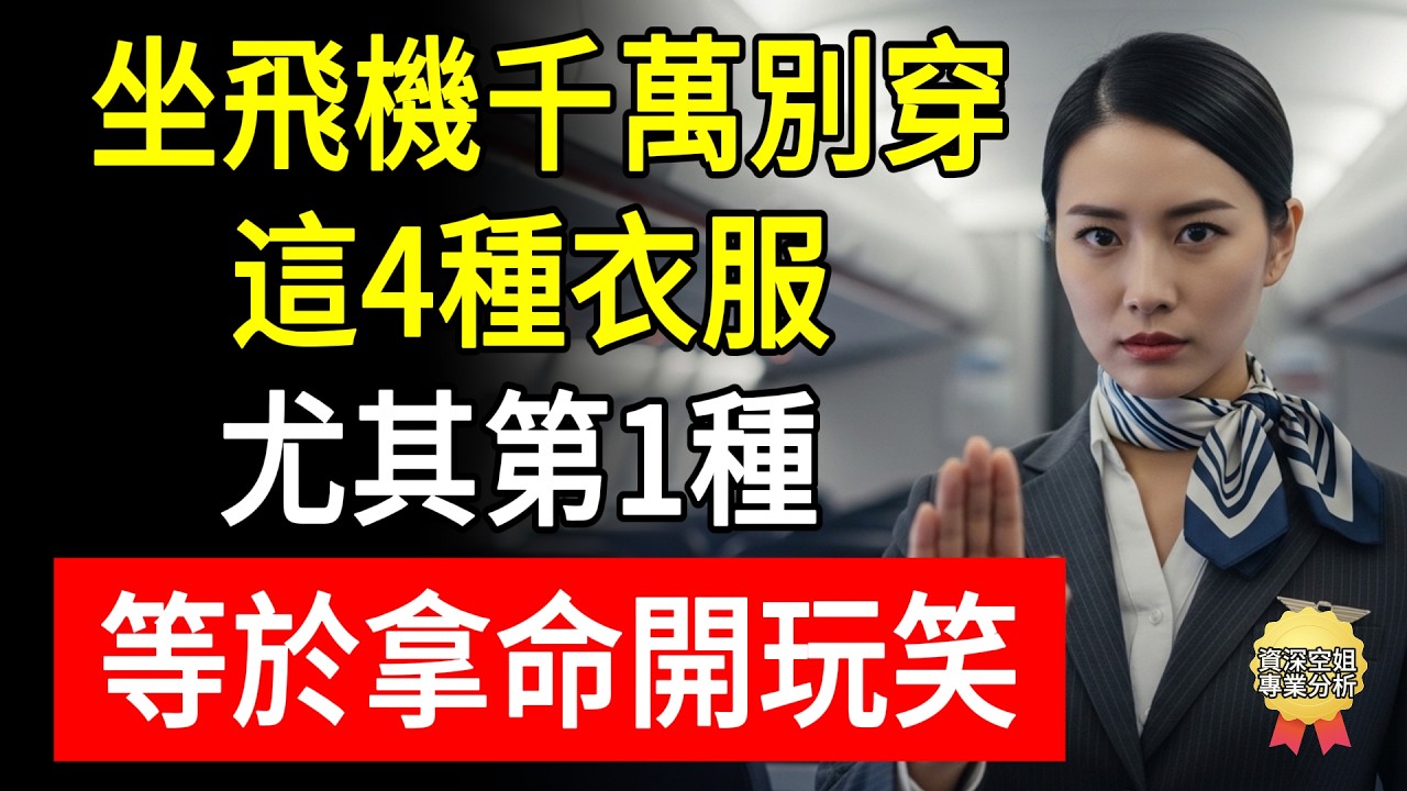 資深空姐警告：坐飛機千萬別穿這4種衣服！尤其第1種，等於拿命開玩笑！血栓、靜脈曲張找上門！#睿智同行 #坐飛機穿搭 #空姐揭秘 #長途飛行 #老人旅遊