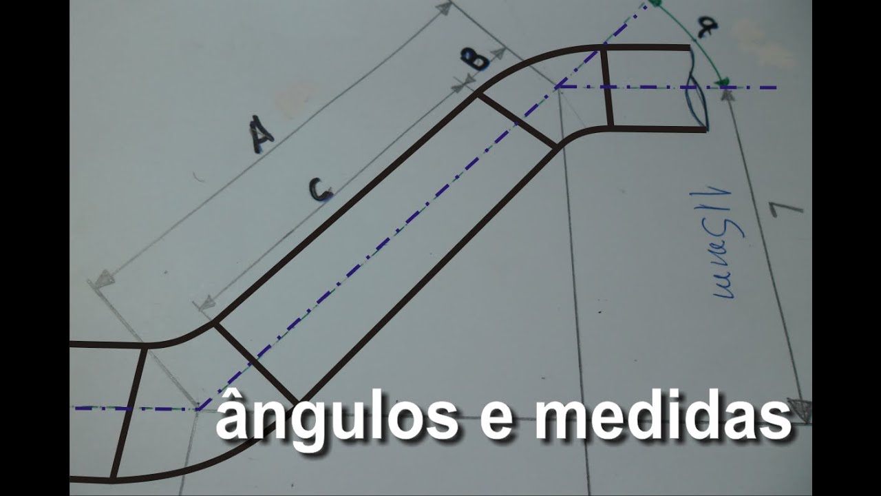 Calcular deslocamento S (tubulação) - Achando ângulos #05
