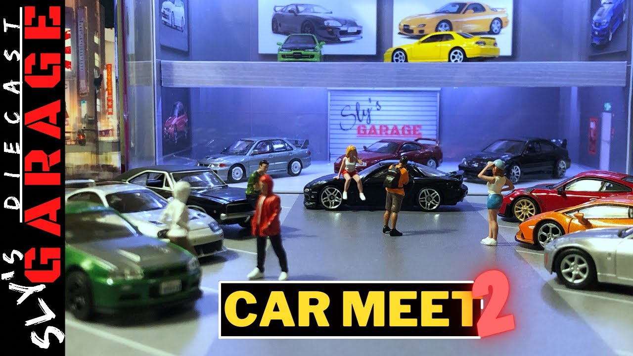 American Diorama Car Meet 2  1/64 Scale Diecast Figures | 1/64 Diecast Cars Collections