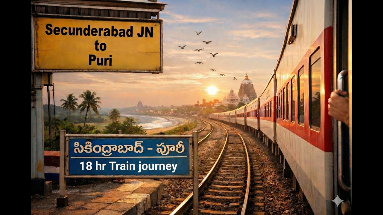 Secunderabad to Puri Train Journey| Falanuma SF express| Secbad - Khurda Rd Jn - Puri|18 hr Journey