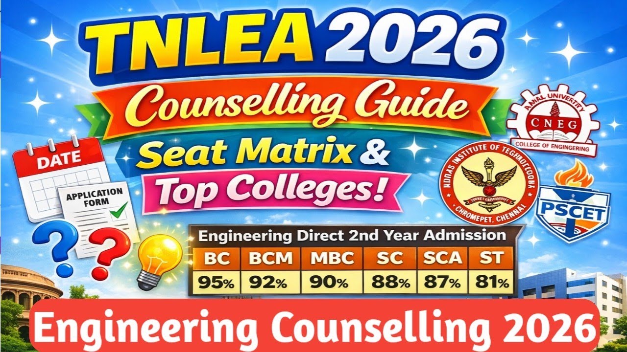 TNLEA 2026 Lateral Entry 💯 Complete Guide | Apply Date, Rank, Seat Allotment | Vincent Info |