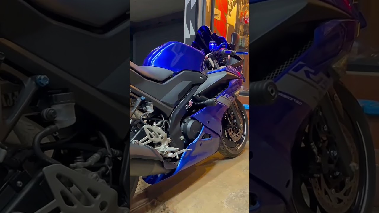 🔥Yamaha r15 v3 underbelly painted and fixed😎🔥 @zmriderszone #zmriderszone #youtube