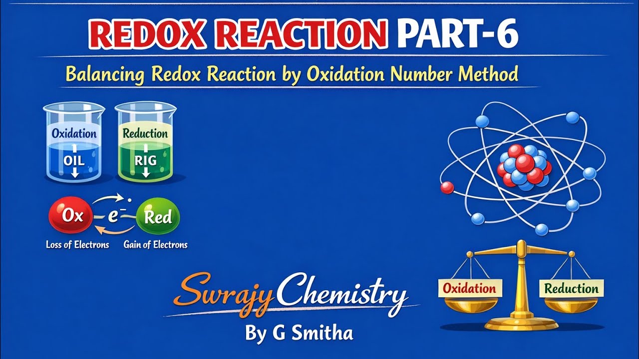Redox Reaction Part-6 Balancing Redox Reaction by Oxidation Number Method in Kannada