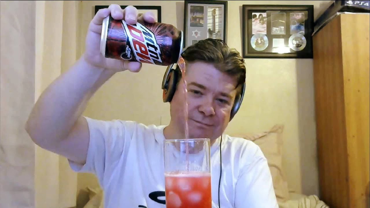ASMR Drinking Ice Cold Mountain Dew Code Red With Intense Gulping Sounds
