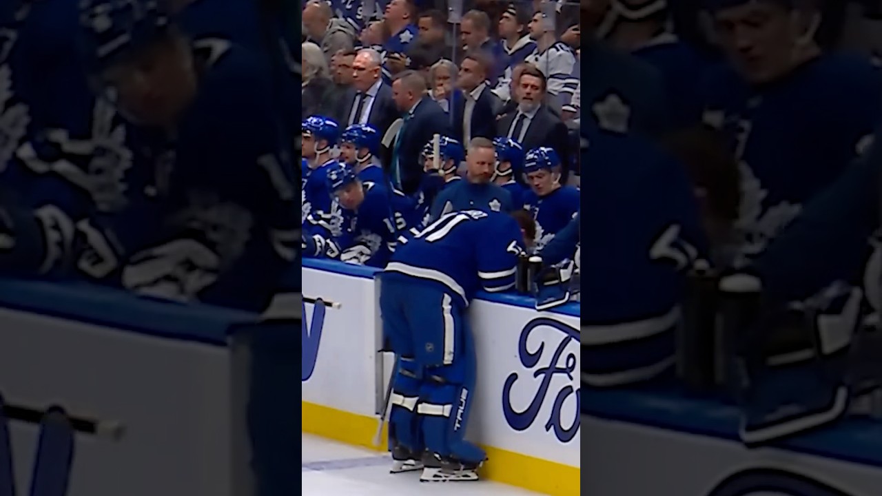 Anthony Stolarz Vomiting On The Maple Leafs Bench 🤮