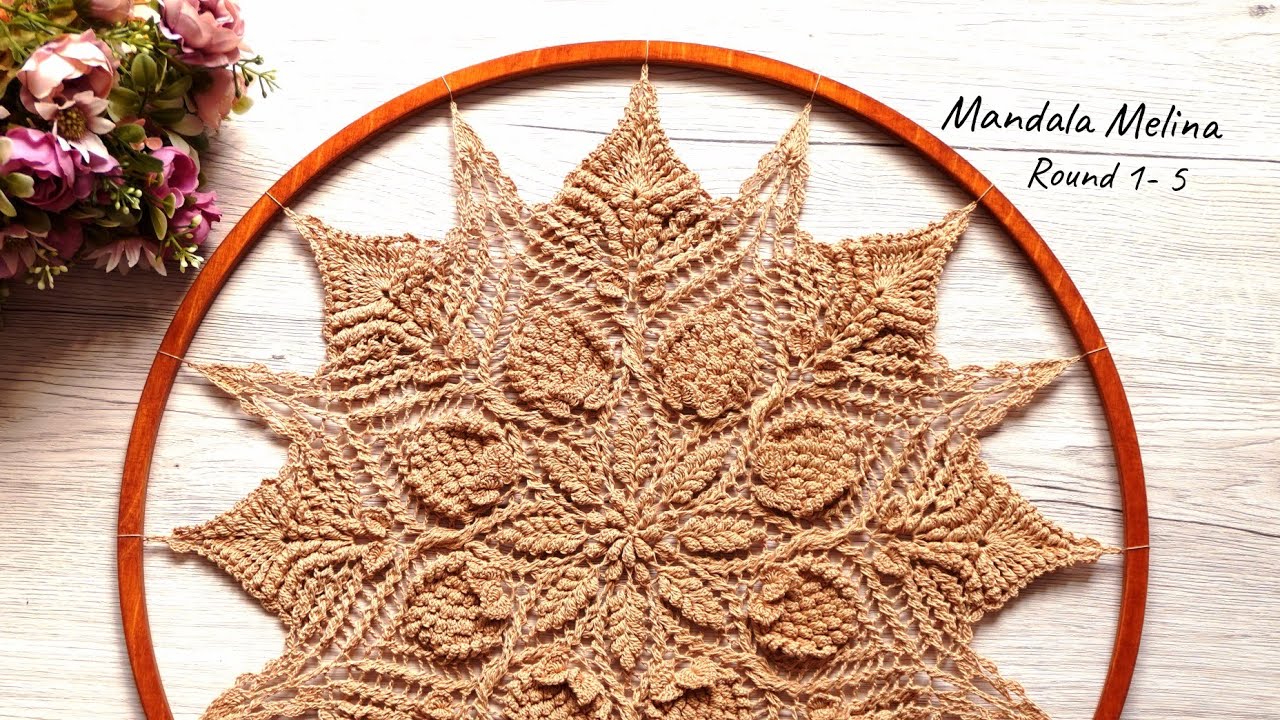 how toCrochet mandala dreamcatcher Melina For beginners R1-5