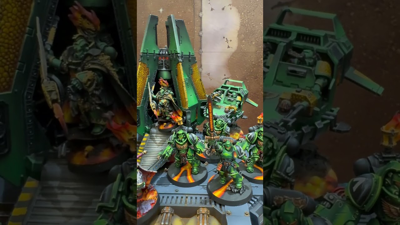 Вархаммер 40000. Коллекция миниатюр.Армия легиона Саламандер.￼#spacemarine2 #warhammer #warhammer40k