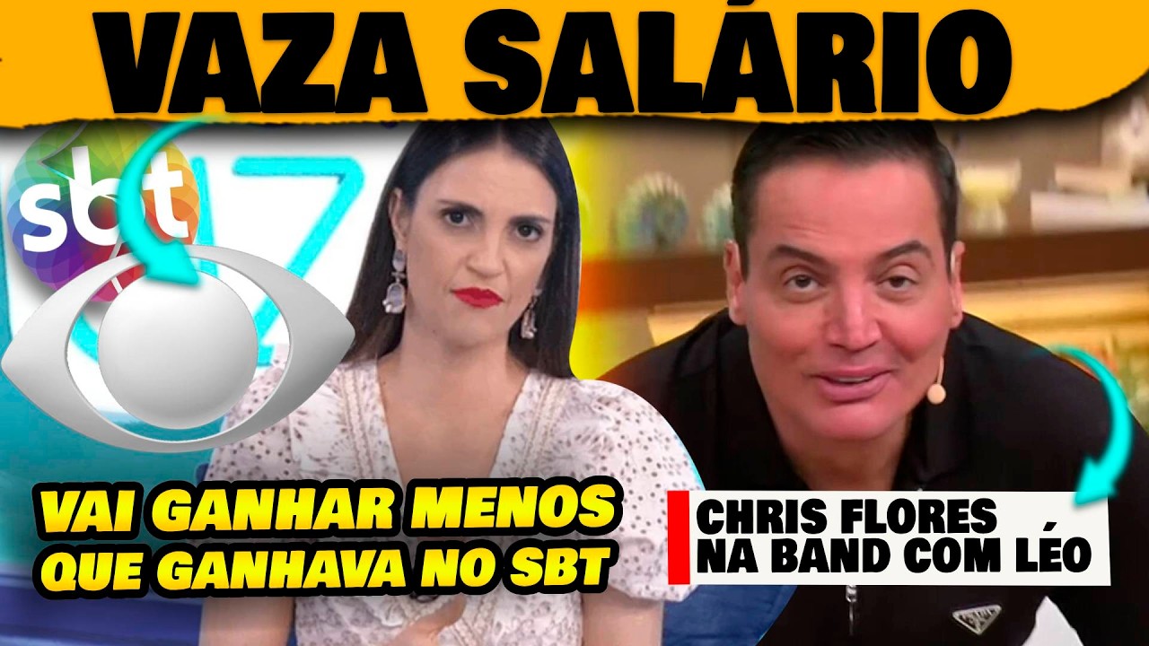 🚨Vaza salário de Chris Flores na Band e valor choca por ser bem menor do que do SBT