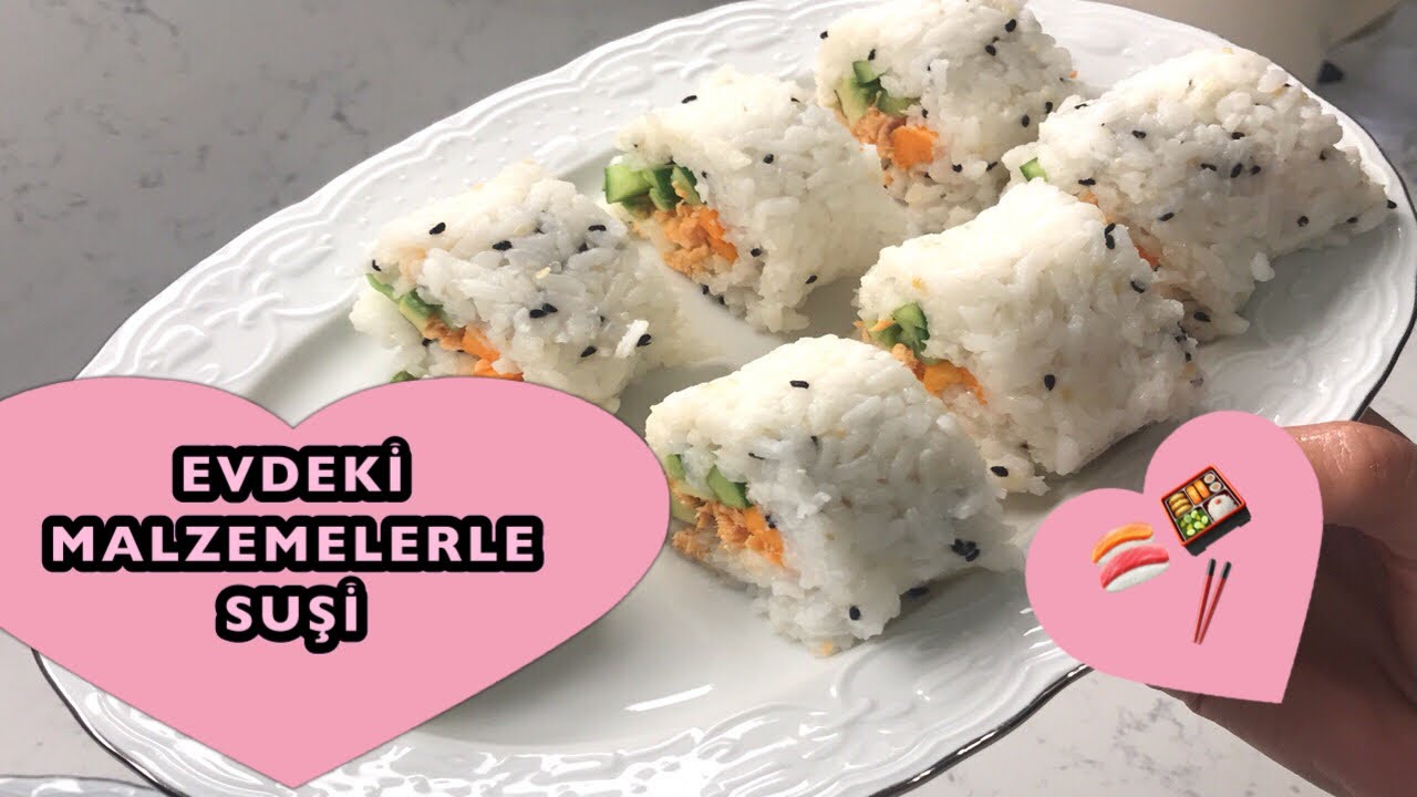 EVDEKİ MALZEMELERLE SUŞİ (Sushi) YAPTIM‼️🍣🥢🍱 Evde Suşi Yapımı