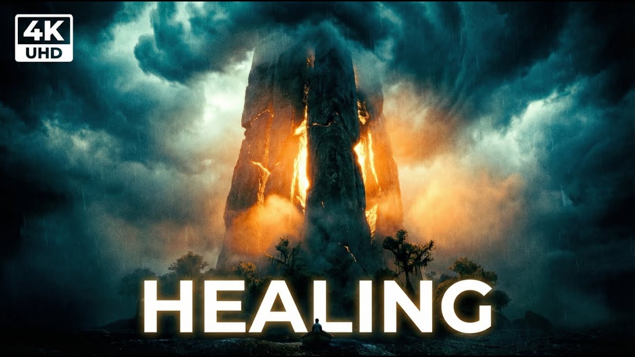 Ancient Healing Monolith | Deep Focus Atmosphere & Rain [4K]