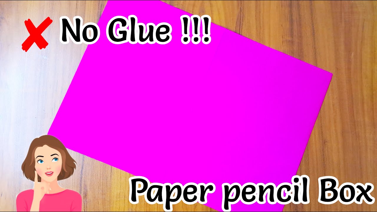 How to make paper pencil box in tamil | No glue craft | Priyauma crafts