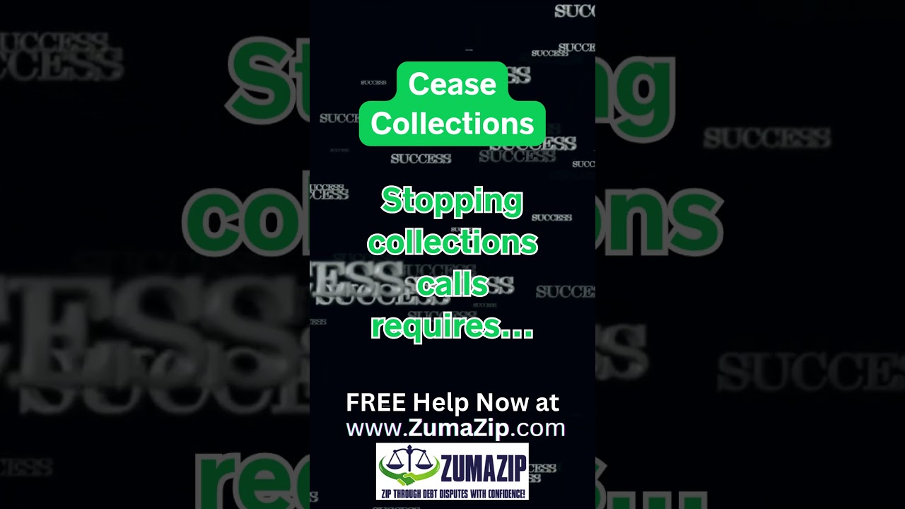 Cease Collections: Your Ultimate Guide to Halting Debt Collectors! 🚫 #viralvideo #freelegalhelp