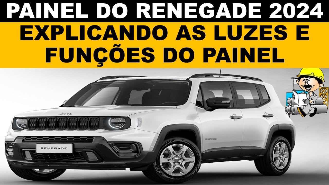 Painel do Jeep Renegade 2024 explicando as funções e as luzes do painel, Renegade turbo.