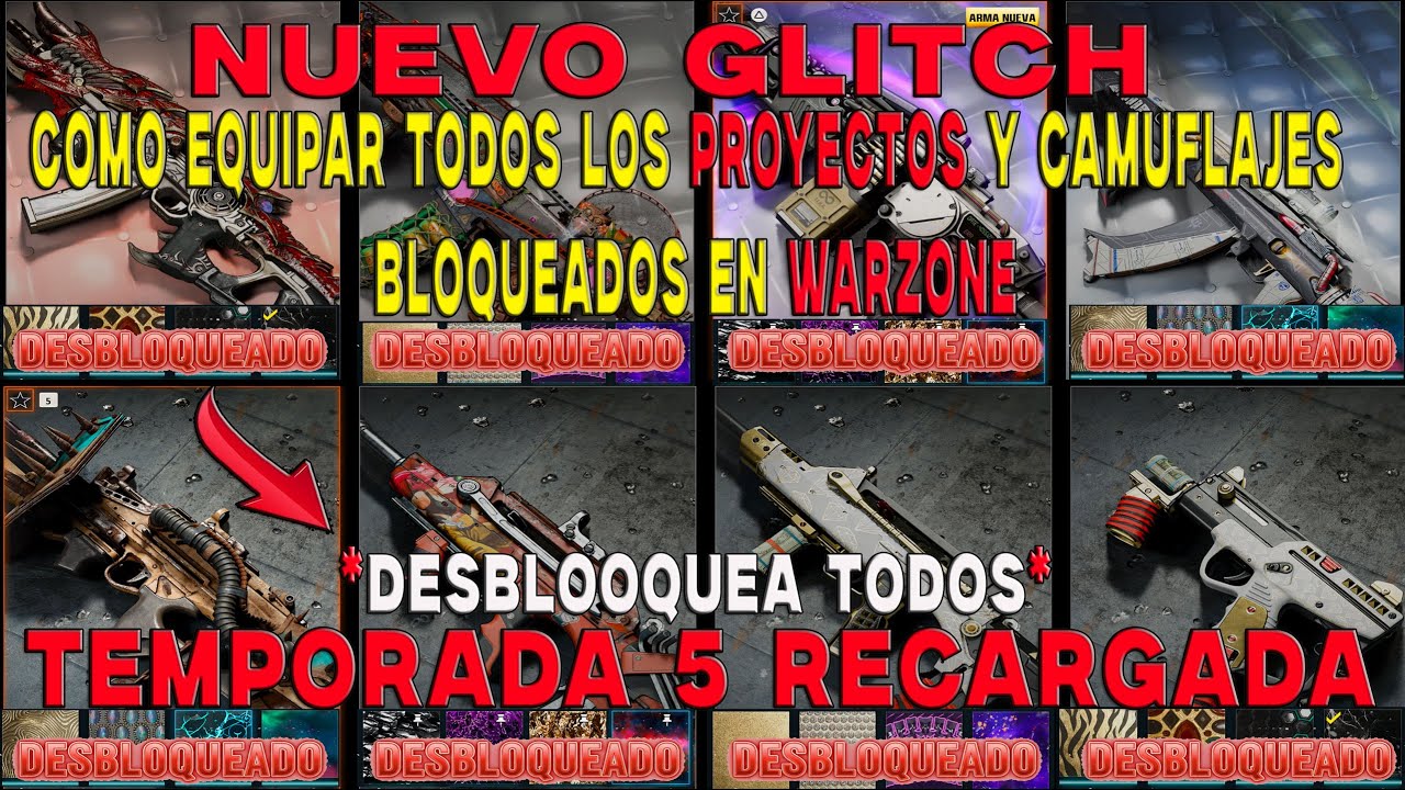 *NUEVO* WARZONE NUEVO MÉTODO COMO EQUIPAR PROYECTOS (BLUEPRINTS) Y CAMUFLAJES BLOQUEADOS