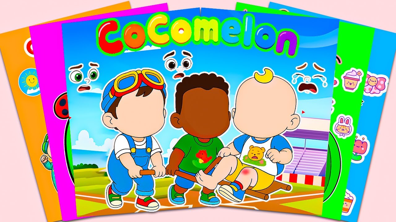 【Paper DIY】Decorate Sticker Book with JJ INJURED CODY & YOYO RUSH TO RESCUE 🚑😢 | Sticker Book DIY
