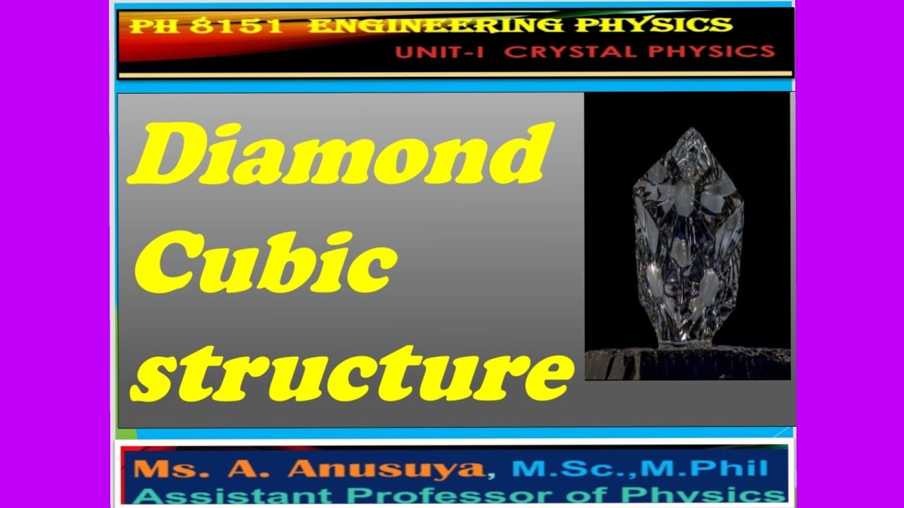 Diamond 💎 Cubic Structure | PH 8151 Engineering Physics | Explained in English & in Tamil| Anusuya A