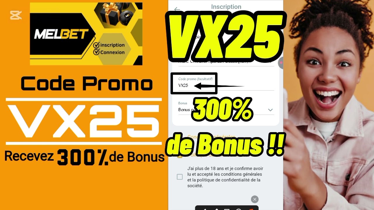 Code promo Melbet 2025 |  Comment s'inscrire sur Melbet avec code promo. 