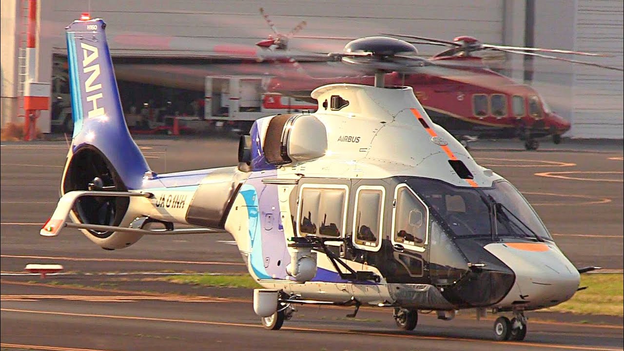 Airbus Helicopters H160 JA01NH ANH NewsCopter Takeoff and Landing