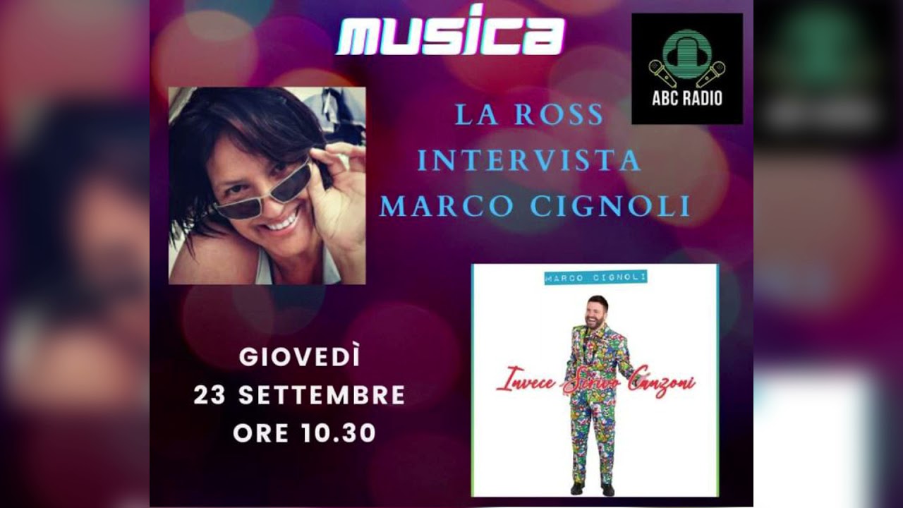 ABC Radio: La Ross intervista Marco Cignoli (23/09/2021)