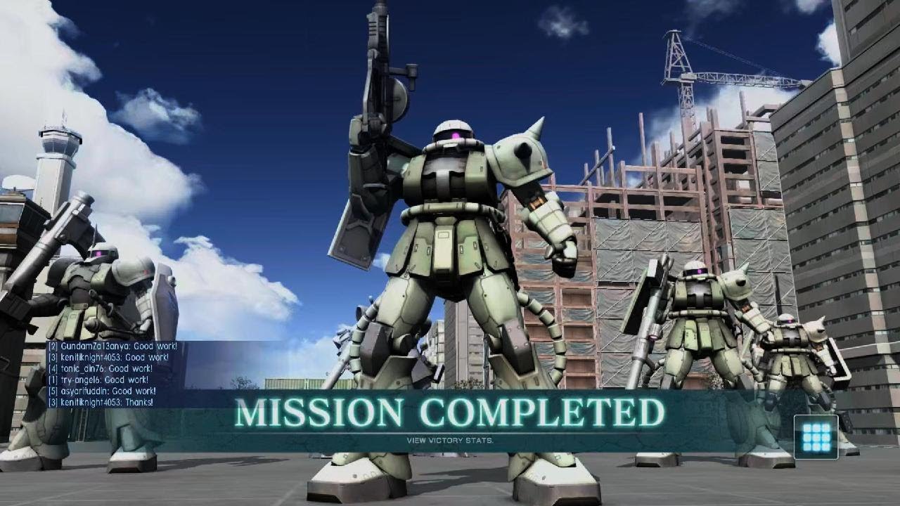 GBO2 Zeonic Front, Zaku II w/machine gun gameplay.