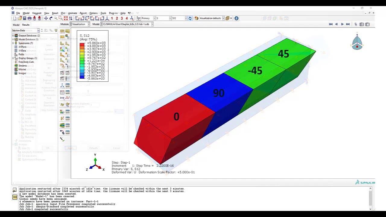 Example 6.5 Calculate laminate properties using Computational Micromechanics in Abaqus RVE