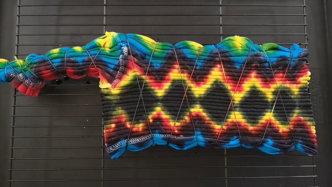 Tie-dye pattern P229 : Opposite Wigwags