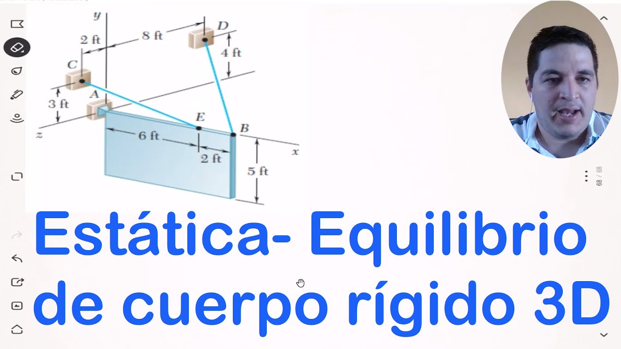 Estática - Equilibrio de cuerpo rígido - 3 dimensiones solución vectorial