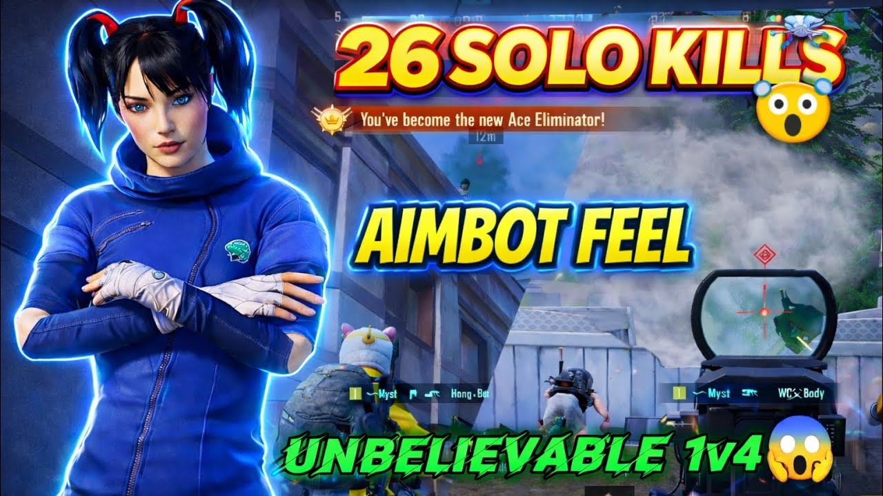 26 SOLO KILLS 😱 LIVIK | INSANE 1v4 CLUTCH 🔥| BGMI Aimbot Feel Gameplay
