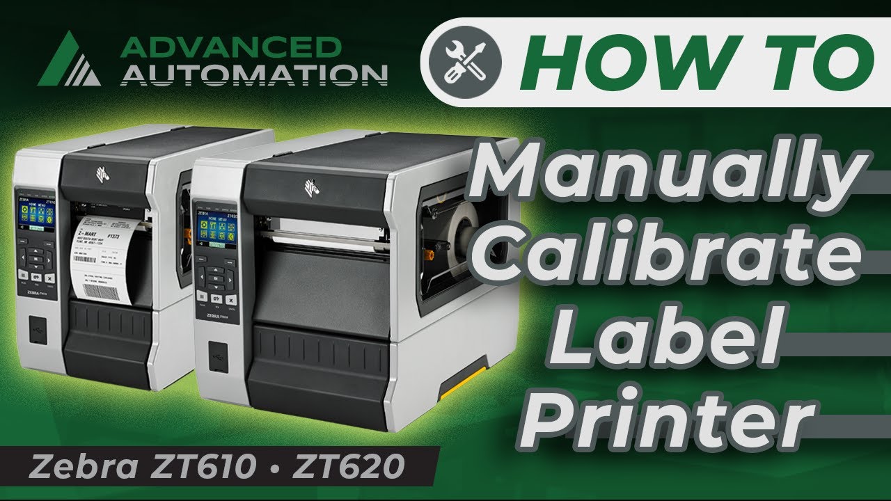 How to Manually Calibrate Label Printer - Zebra ZT610 and Zebra ZT620