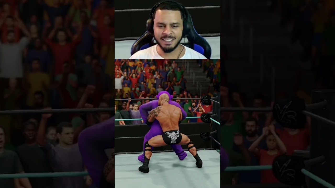The Rock vs Tinkywinky #wwegames #wwe #fantasymatch