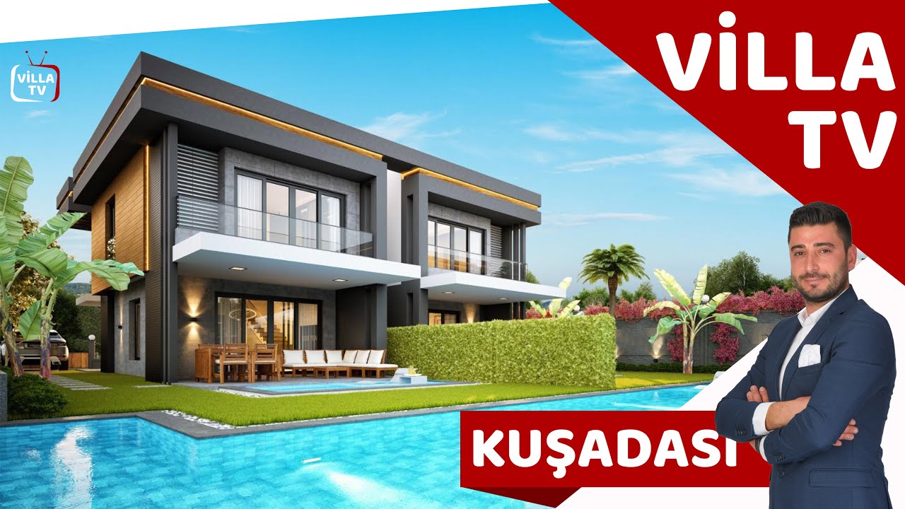 Kuşadası Karaova da  Yaz Kış Yaşanabilecek Havuzlu Sitede  Proje Villa Ev Turu